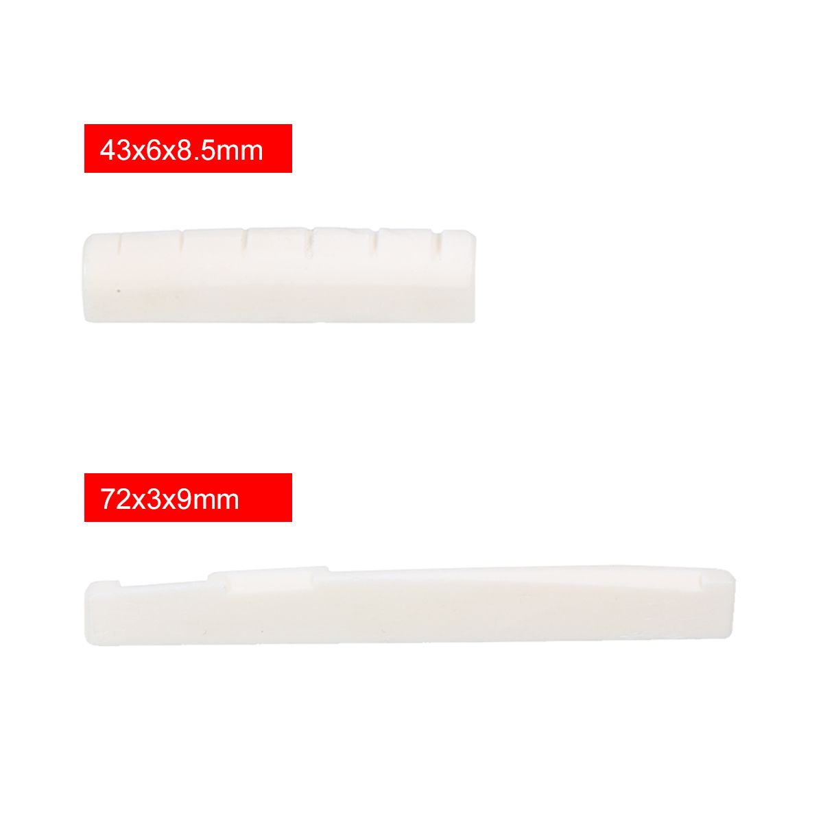 6 String Acoustic Guitar Nut And Saddle Pre-Slotted Bone Nut