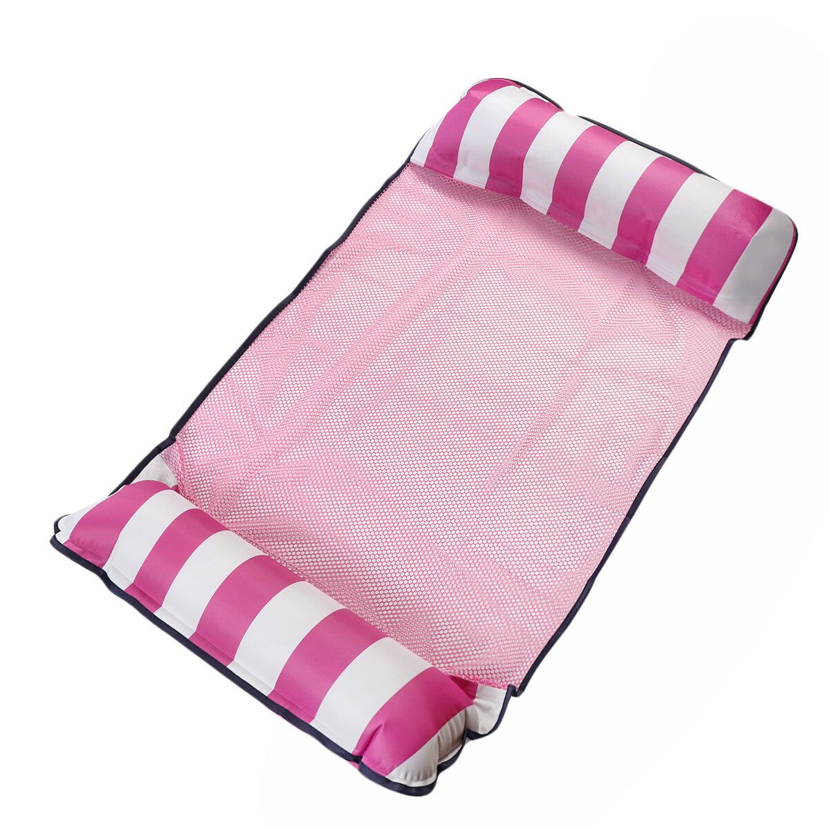 Inflatable Water Hammock Floating Bed Sports Air Mattress Lounge Chair DrifterS Pink-Single