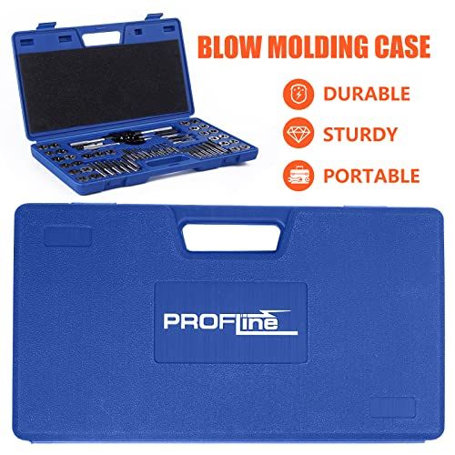 PROFLine 60 PCS Tap And Die Set Metric  SAE Size Tool Kit Fo