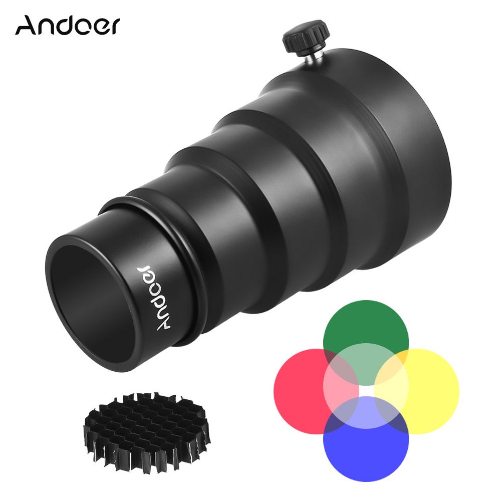 98mm Mini Flash Mount Metal Snoot With Honeycomb