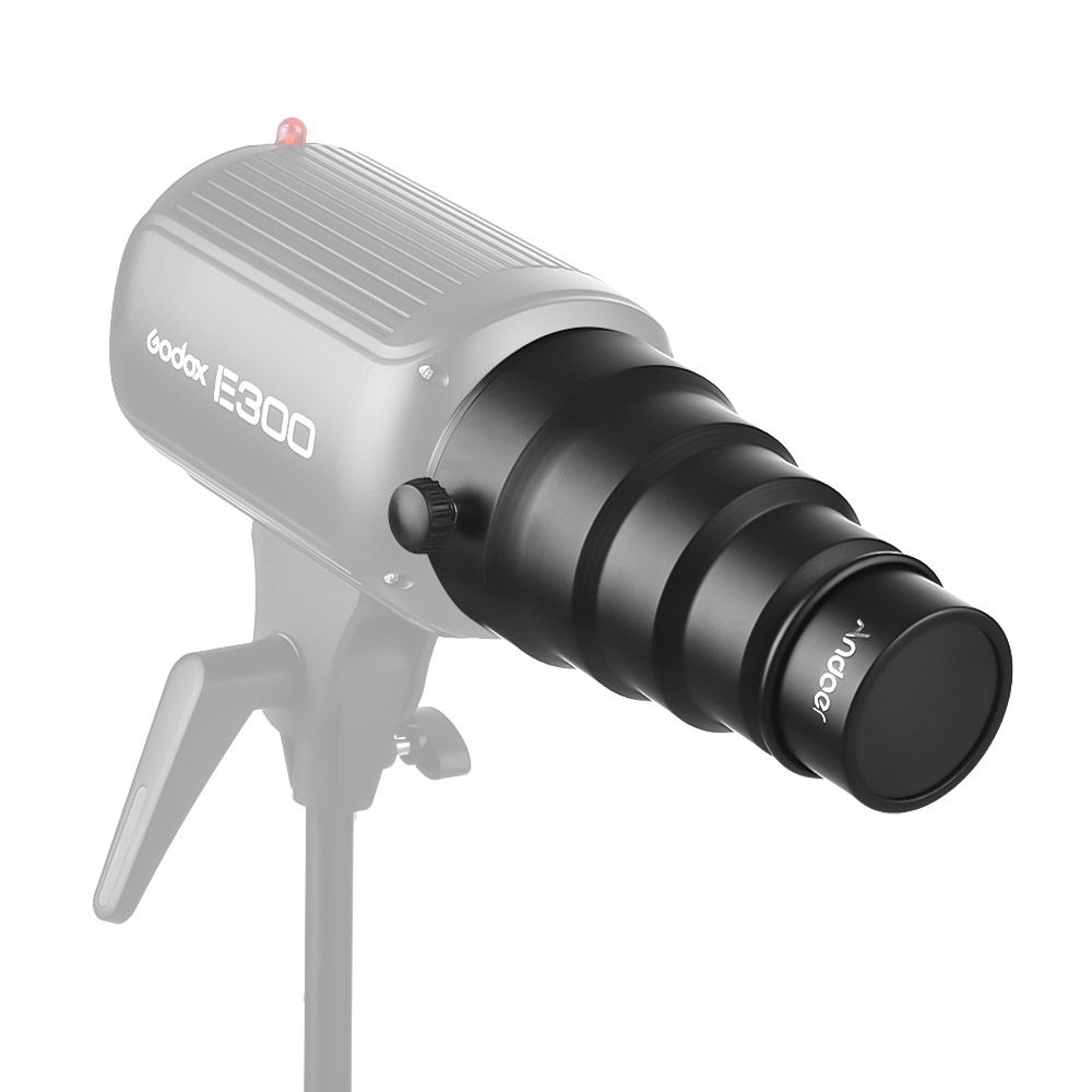 98mm Mini Flash Mount Metal Snoot With Honeycomb
