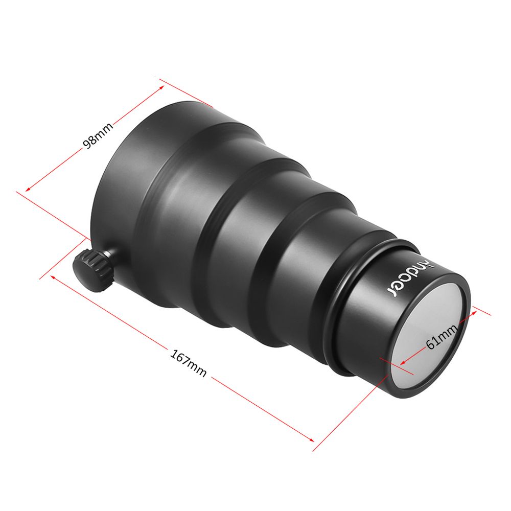 98mm Mini Flash Mount Metal Snoot With Honeycomb
