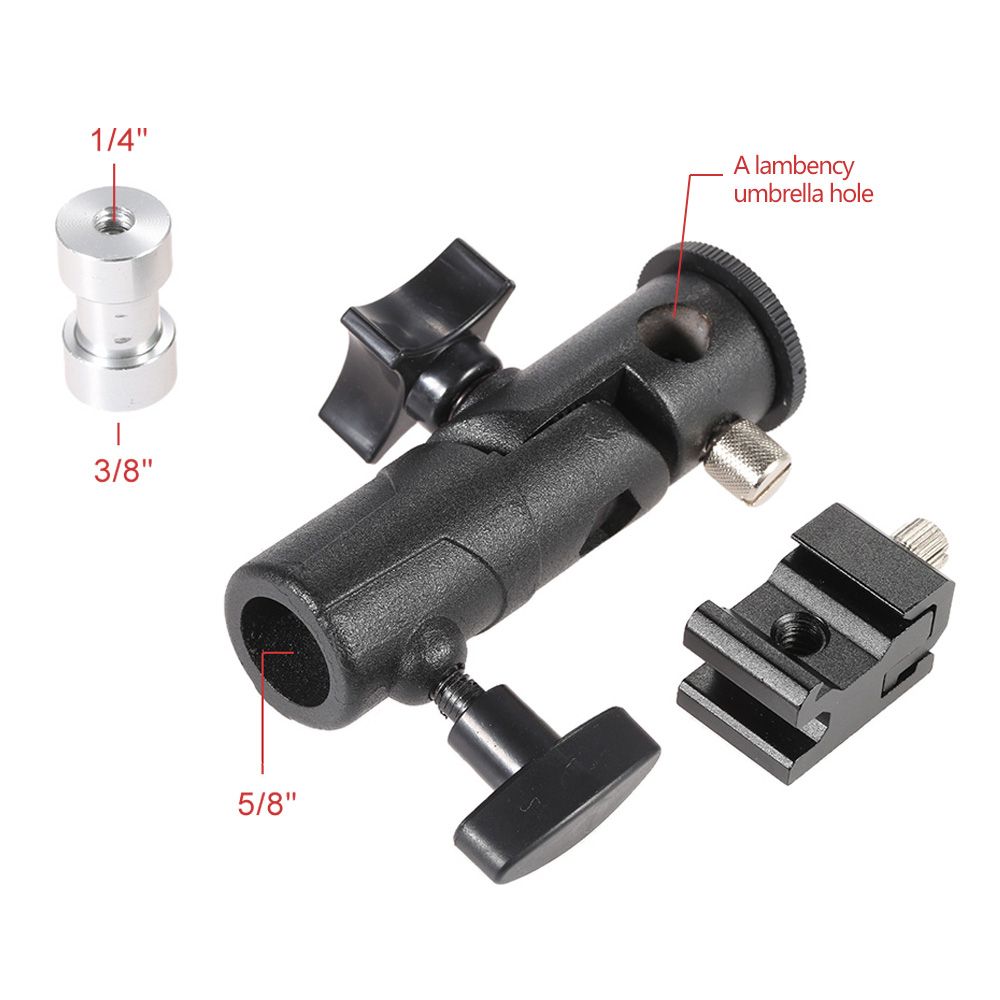 E Type Universal Metal Flash Hot Shoe Speedlite Umbrella