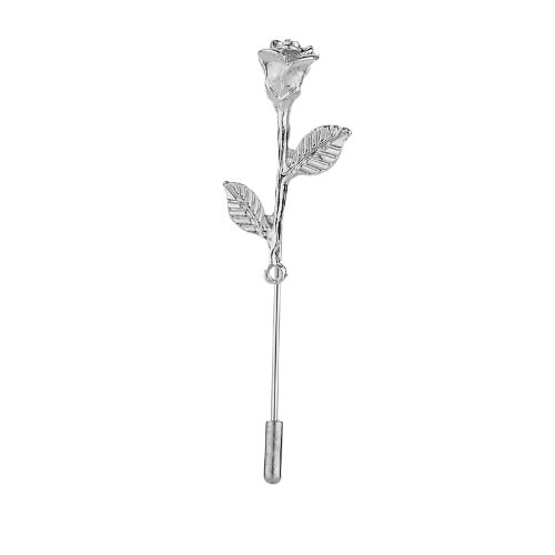 Flower Petal Silver Symbol Brooch