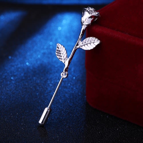 Flower Petal Silver Symbol Brooch