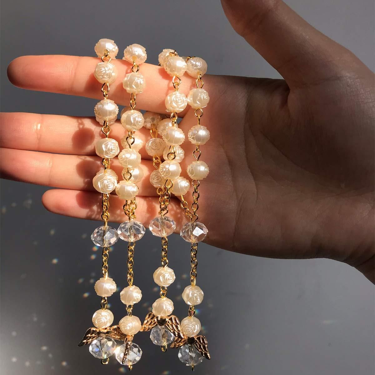 30 PCS Baptism Rosary Acrylic Rosary Beads Mini Rosaries