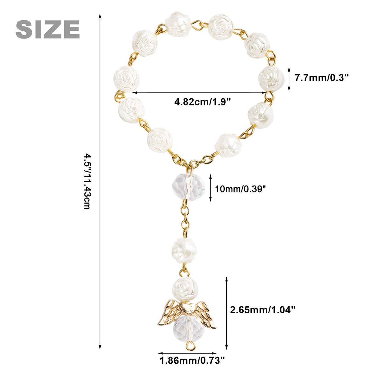 30 PCS Baptism Rosary Acrylic Rosary Beads Mini Rosaries