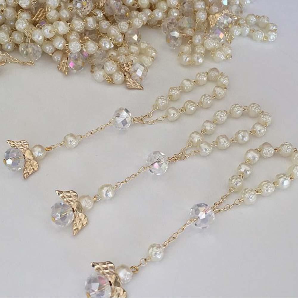 30 PCS Baptism Rosary Acrylic Rosary Beads Mini Rosaries