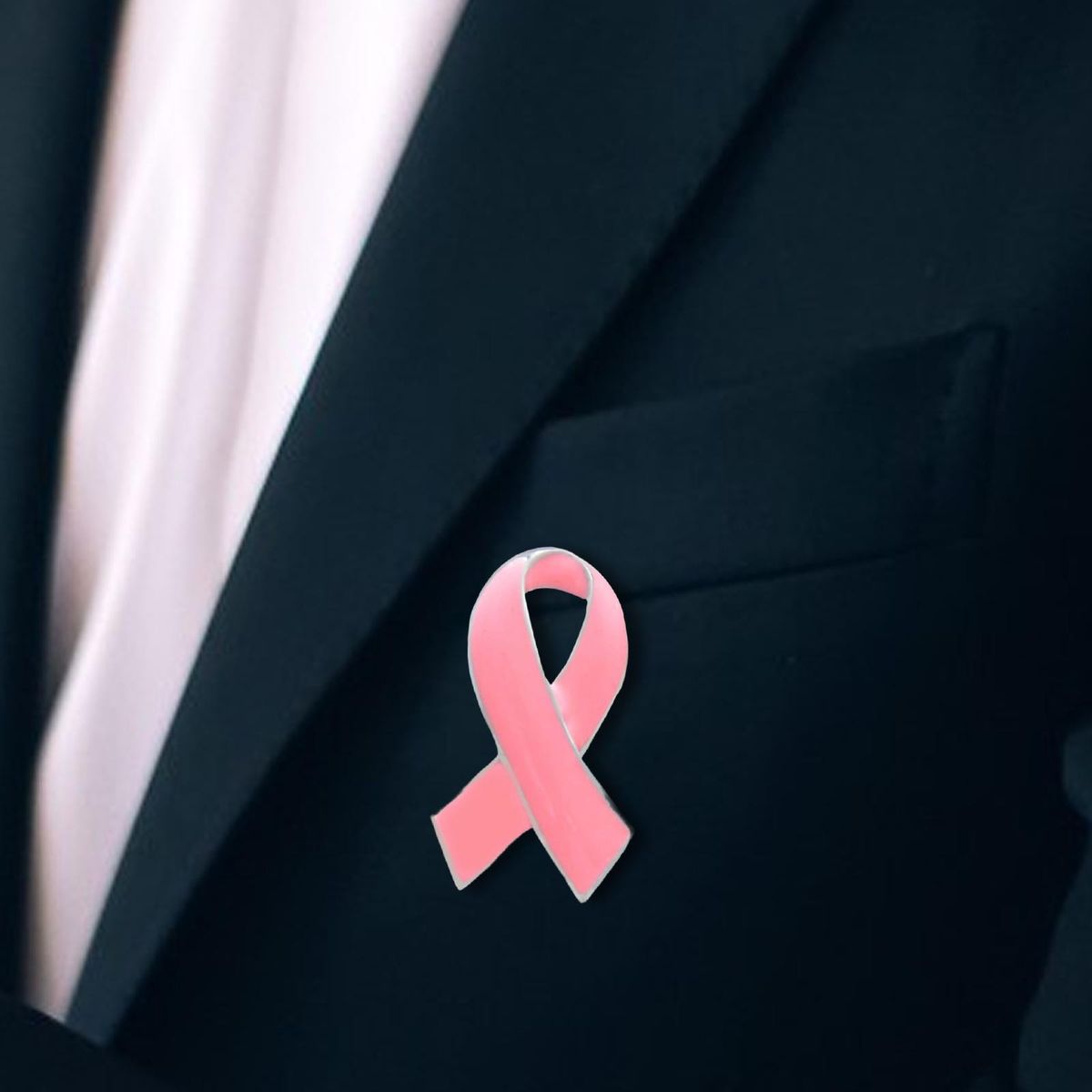 2 Pieces Pink Awareness Enameled Ribbon Lapel Pin Badge