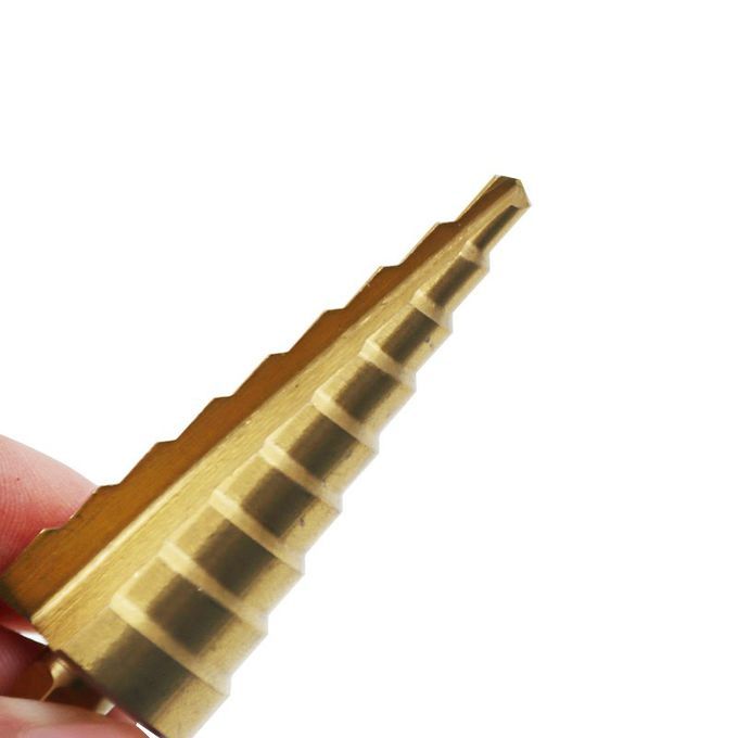 3pcs Hss Steel Titanium Coated Step Drill Bits