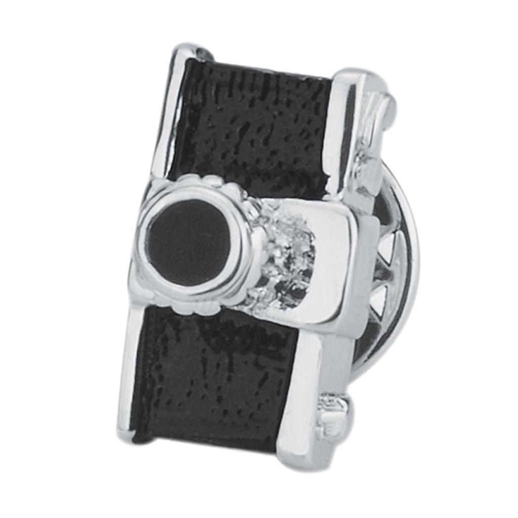 2Pcs Camera Airplane Brooches Jewelry Men Suit Collar Corsage