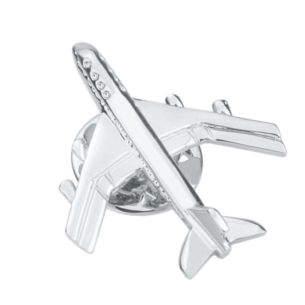 2Pcs Camera Airplane Brooches Jewelry Men Suit Collar Corsage