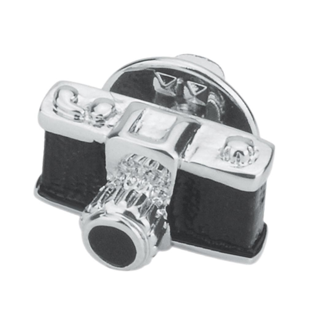 2Pcs Camera Airplane Brooches Jewelry Men Suit Collar Corsage