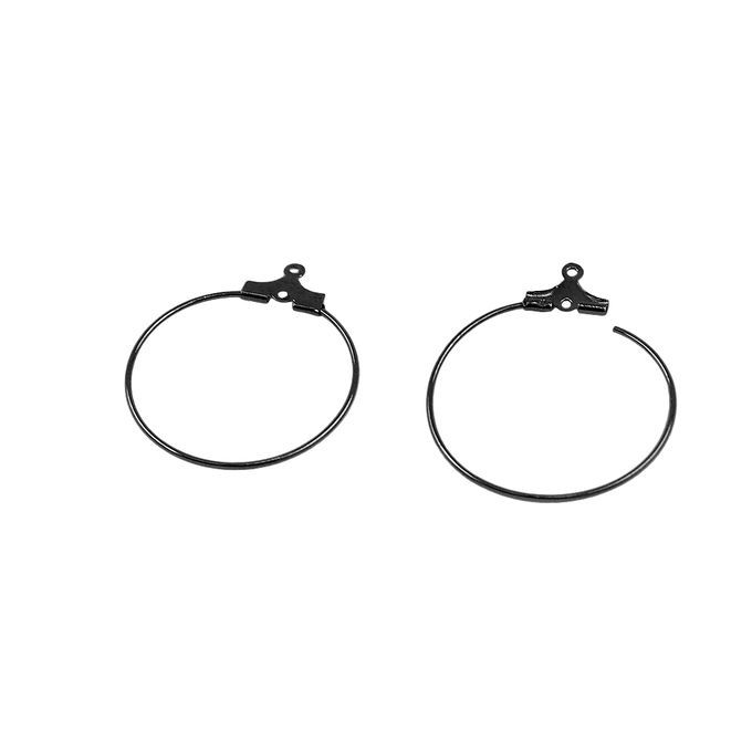 20Pcs Woman Classic Round Earrings Big DIY Earrings Jewelry Gift Black