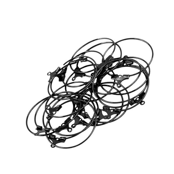 20Pcs Woman Classic Round Earrings Big DIY Earrings Jewelry Gift Black