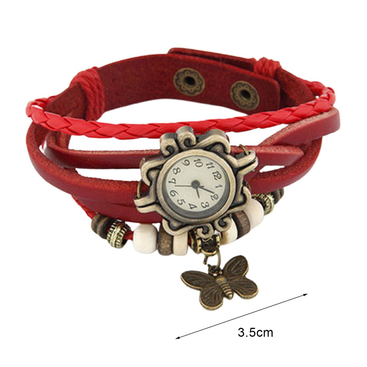 Watches Faux Leather Adjustable Metal Fashion Weave-Black