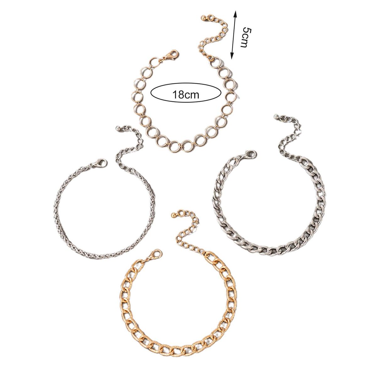 Simple Bracelets Thick Chain Hollow Bracelets