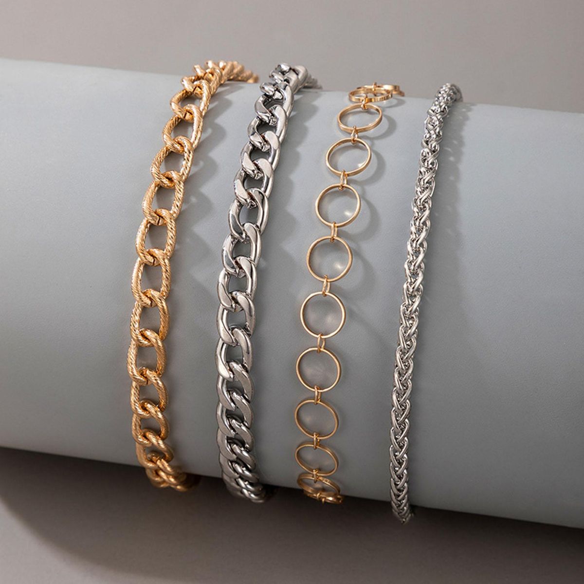 Simple Bracelets Thick Chain Hollow Bracelets