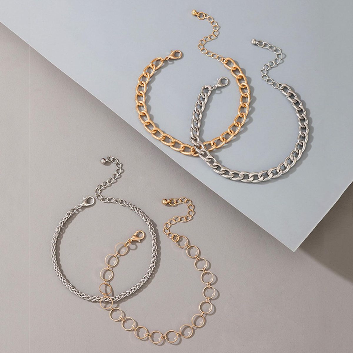 Simple Bracelets Thick Chain Hollow Bracelets
