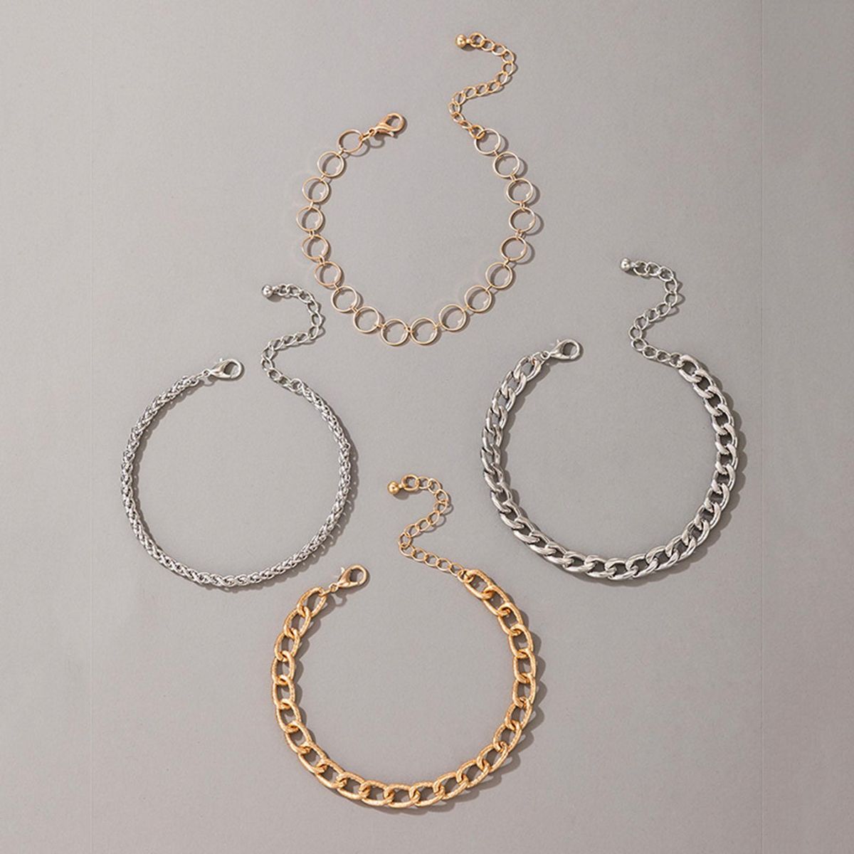 Simple Bracelets Thick Chain Hollow Bracelets