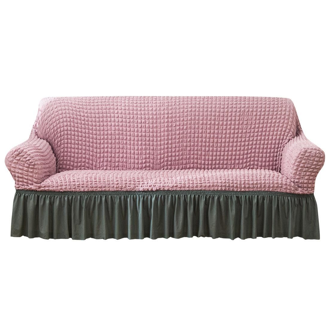 Luxury Fabric Sofa Slipcover Non-Slip All Seasons For 1 Seat-Pink