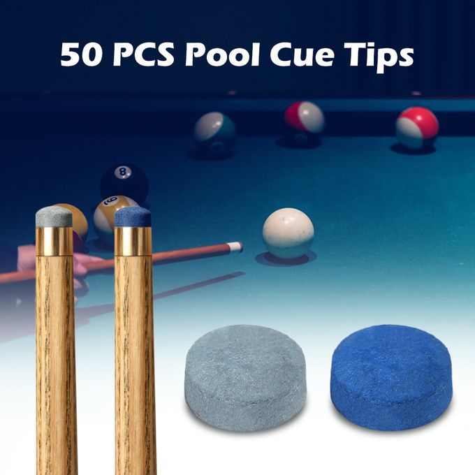 50 PCS Pool Cu E Tips Billiard Head 9MM