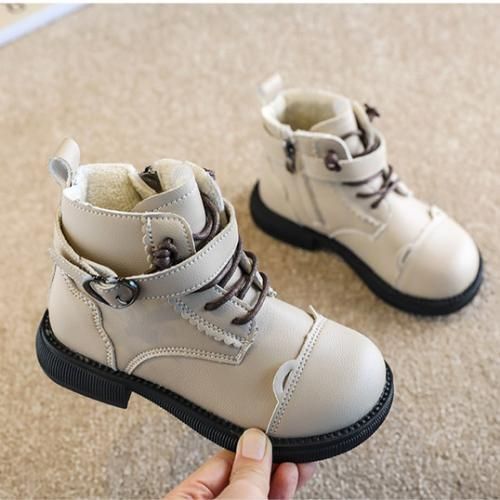 Girls Boots Odinkat Children's Leather Short Boots-XHXL-2166/pink