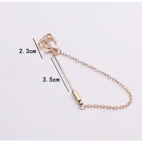 Anchor Lapel Brooch - Gold