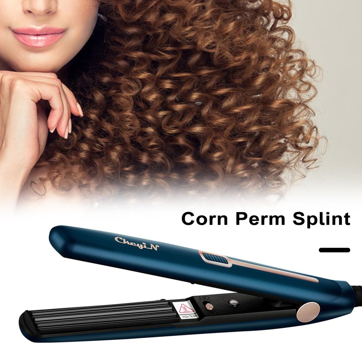 Curling Iron for Damage-free Hair Fast Heat 2-in-1 Hair Straightener EU Plug