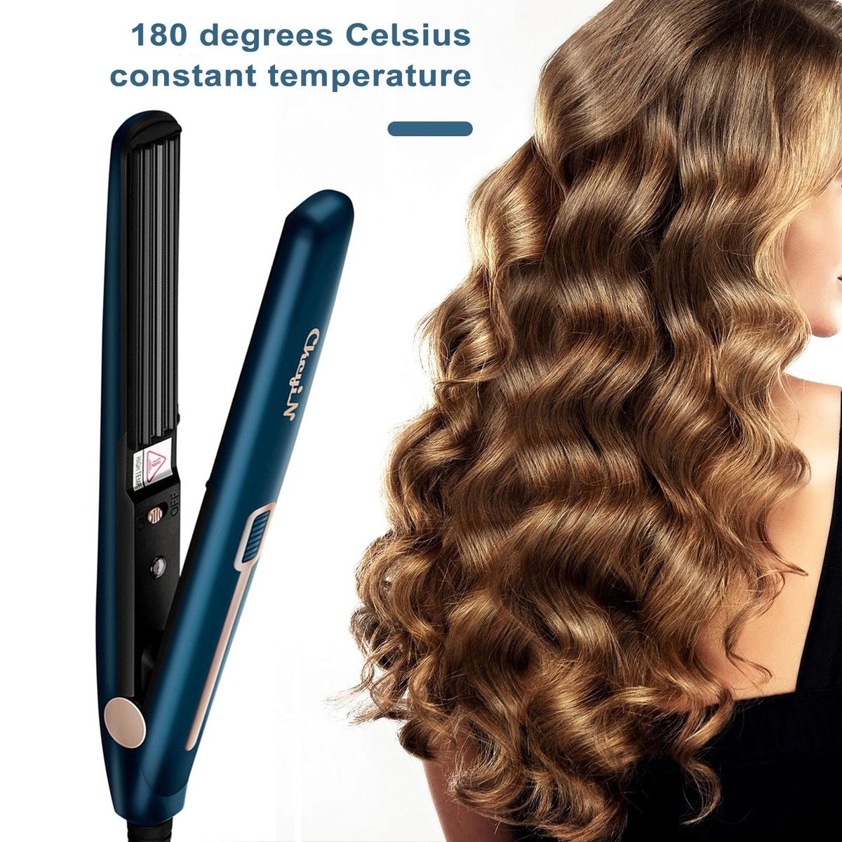 Curling Iron for Damage-free Hair Fast Heat 2-in-1 Hair Straightener EU Plug