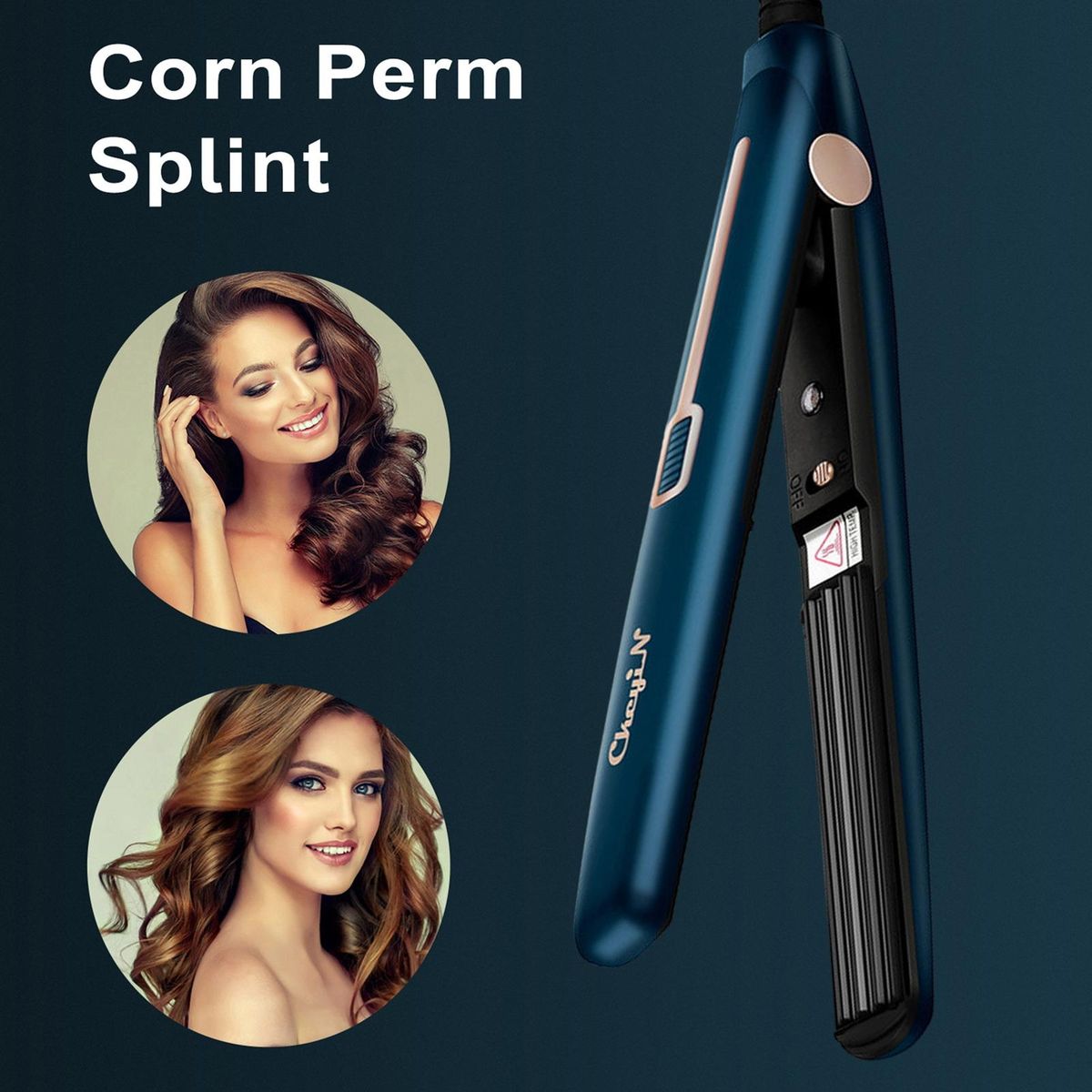 Curling Iron for Damage-free Hair Fast Heat 2-in-1 Hair Straightener EU Plug