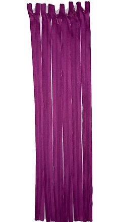 20 Inch Nylon Invisible Zippers 6-pack, Red