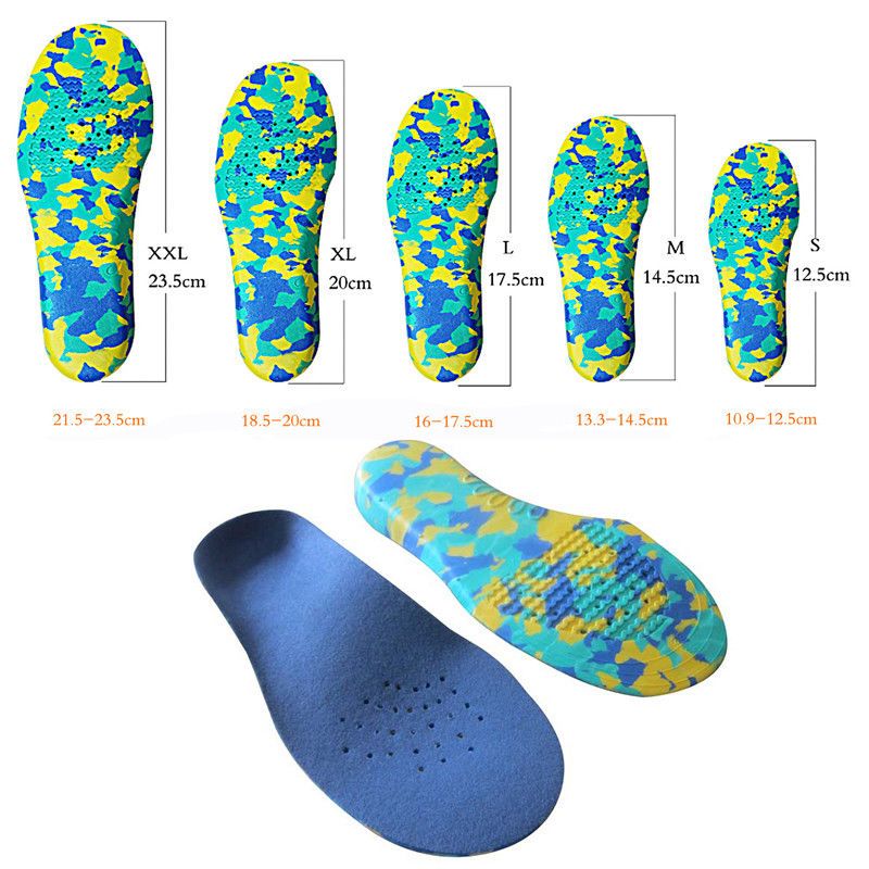 FVL Kids Children Flat Feet Arch Support Insoles Orthotic Orthopedic Shoe Inserts S