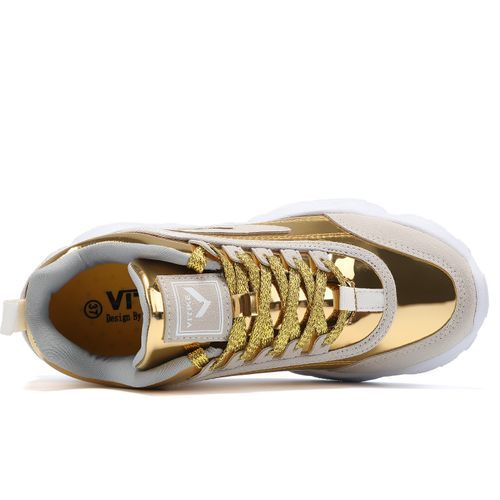 Teen Boy & Girl Sneakers，Fashion Shoes（Gold）