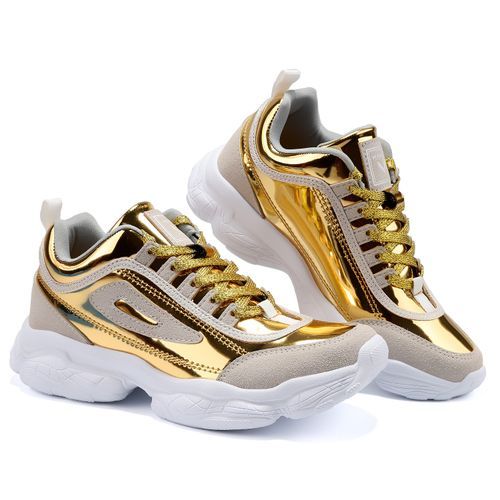 Teen Boy & Girl Sneakers，Fashion Shoes（Gold）