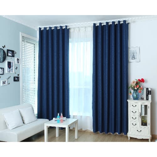 7.5ft By 7.5ft High Quality Curtains - Navy Blue
