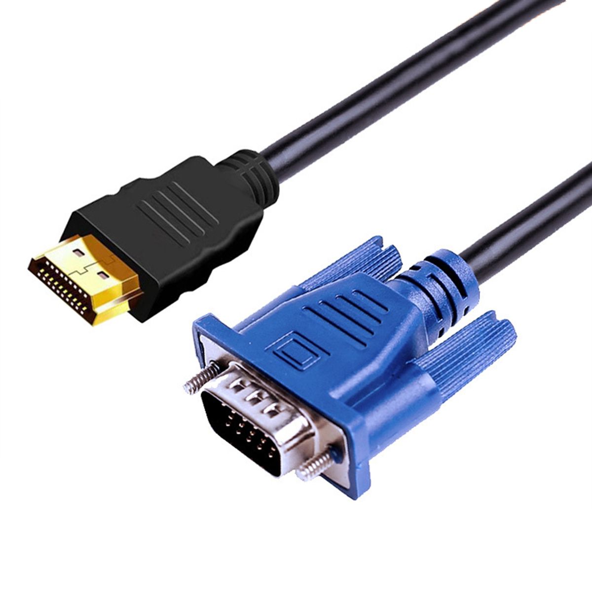 1.5m HDMI-compatible To VGA Cable Anti-interference-Blue