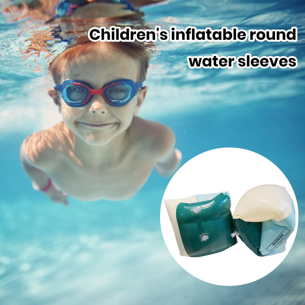 1 Pair Inflatable Arm Floaties Inflatable Arm Floaties Swimming Pool Arm Rings