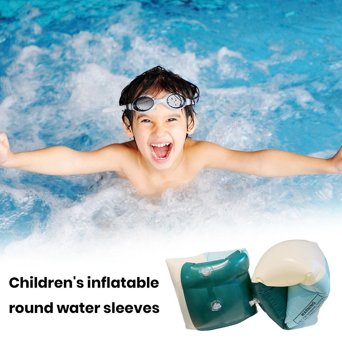 1 Pair Inflatable Arm Floaties Inflatable Arm Floaties Swimming Pool Arm Rings