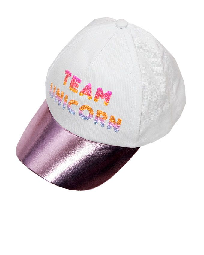 Little Girls Team Unicorn Baseball Cap