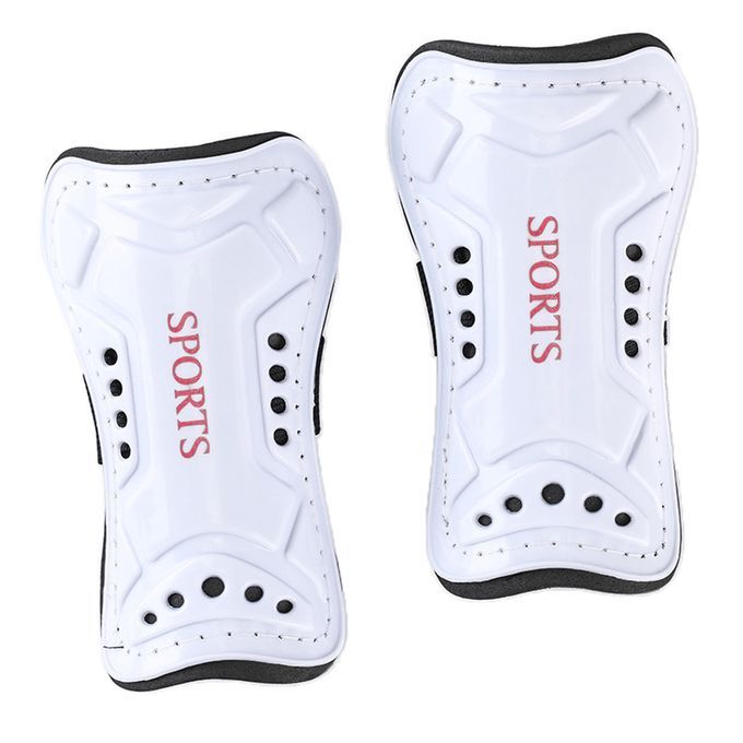 1 Pair Football Shin Pads Soccer Guards Sports Leg Protector White