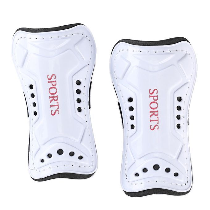 1 Pair Football Shin Pads Soccer Guards Sports Leg Protector White