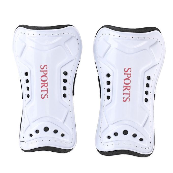1 Pair Football Shin Pads Soccer Guards Sports Leg Protector White