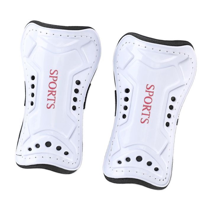 1 Pair Football Shin Pads Soccer Guards Sports Leg Protector White