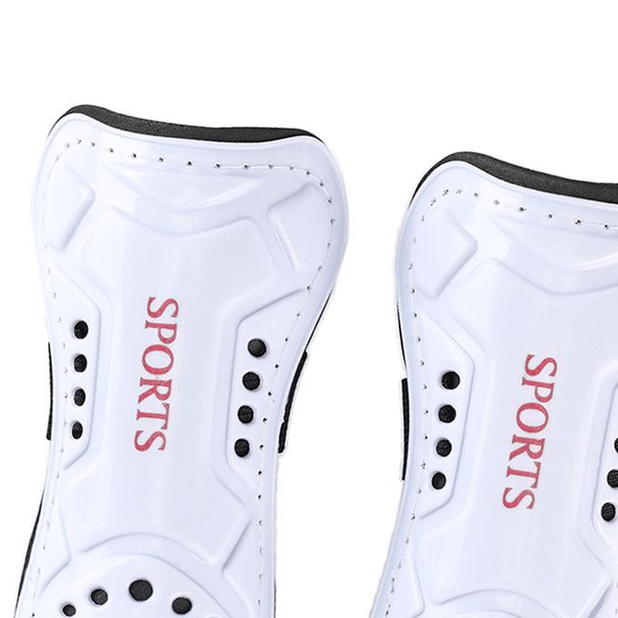 1 Pair Football Shin Pads Soccer Guards Sports Leg Protector White