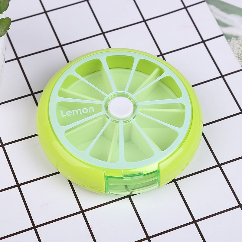 1PC Portable Mini Pill Cases 7 Weekly Pills Organizer Case Medicine Organizer Box Plastic Pill Container Drug Tablet Dispenser Green