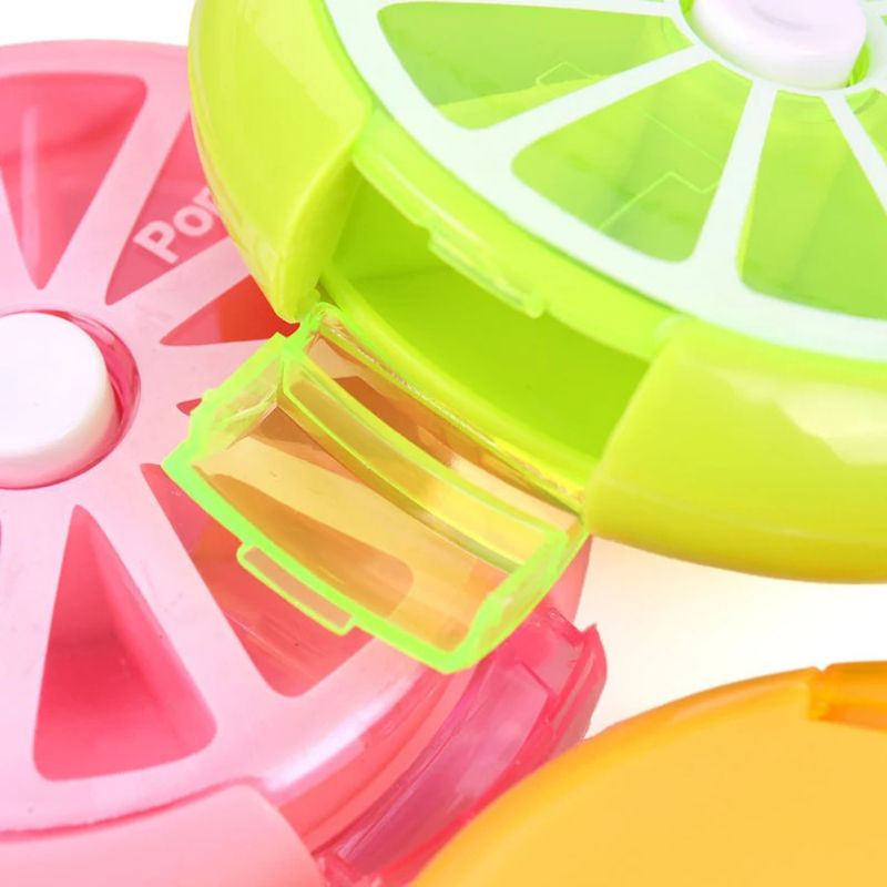 1PC Portable Mini Pill Cases 7 Weekly Pills Organizer Case Medicine Organizer Box Plastic Pill Container Drug Tablet Dispenser Green
