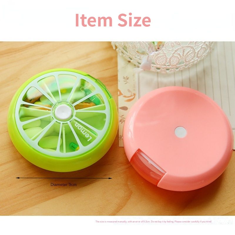 1PC Portable Mini Pill Cases 7 Weekly Pills Organizer Case Medicine Organizer Box Plastic Pill Container Drug Tablet Dispenser Green