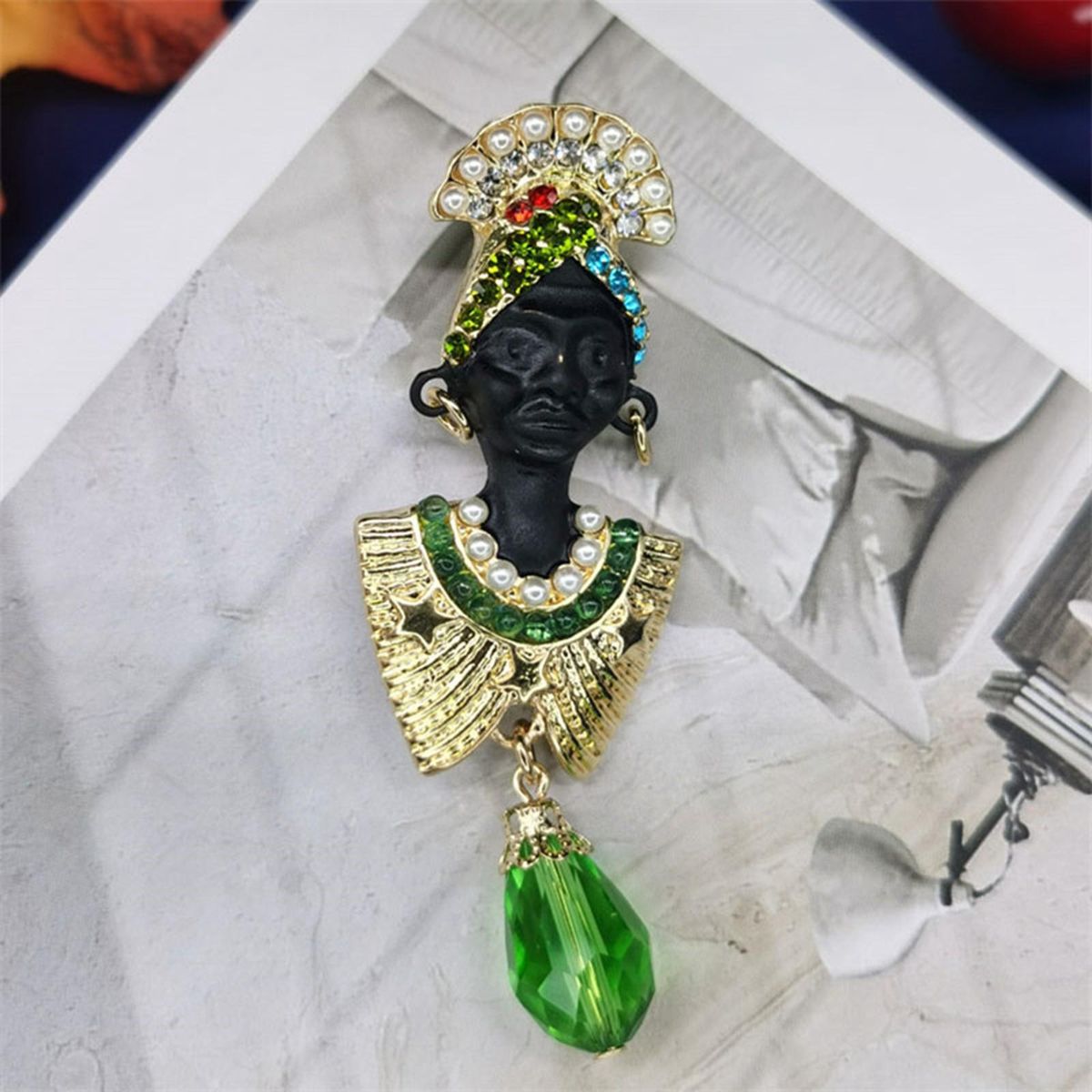 Brooch Pins Egypt/ Exotic /Vintage Broach Clip, Jewelry For Shawl,