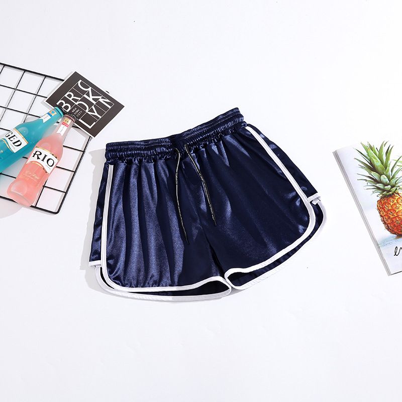 Sports Shorts Women'S Summer Quick-Drying Running Korean Version Loose Large Size Slimming Home Wide-Leg Pants  Pants-Blue